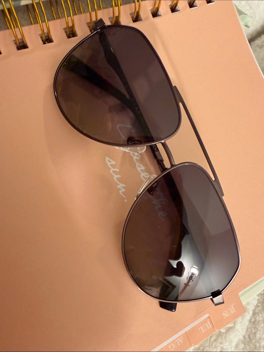 Diff Eyewear Women's Aviator Sunglasses in Dark Brown/Black